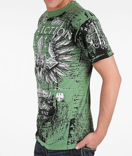 Двухстороняя футболка Affliction Simulation T-shirt Green фото
